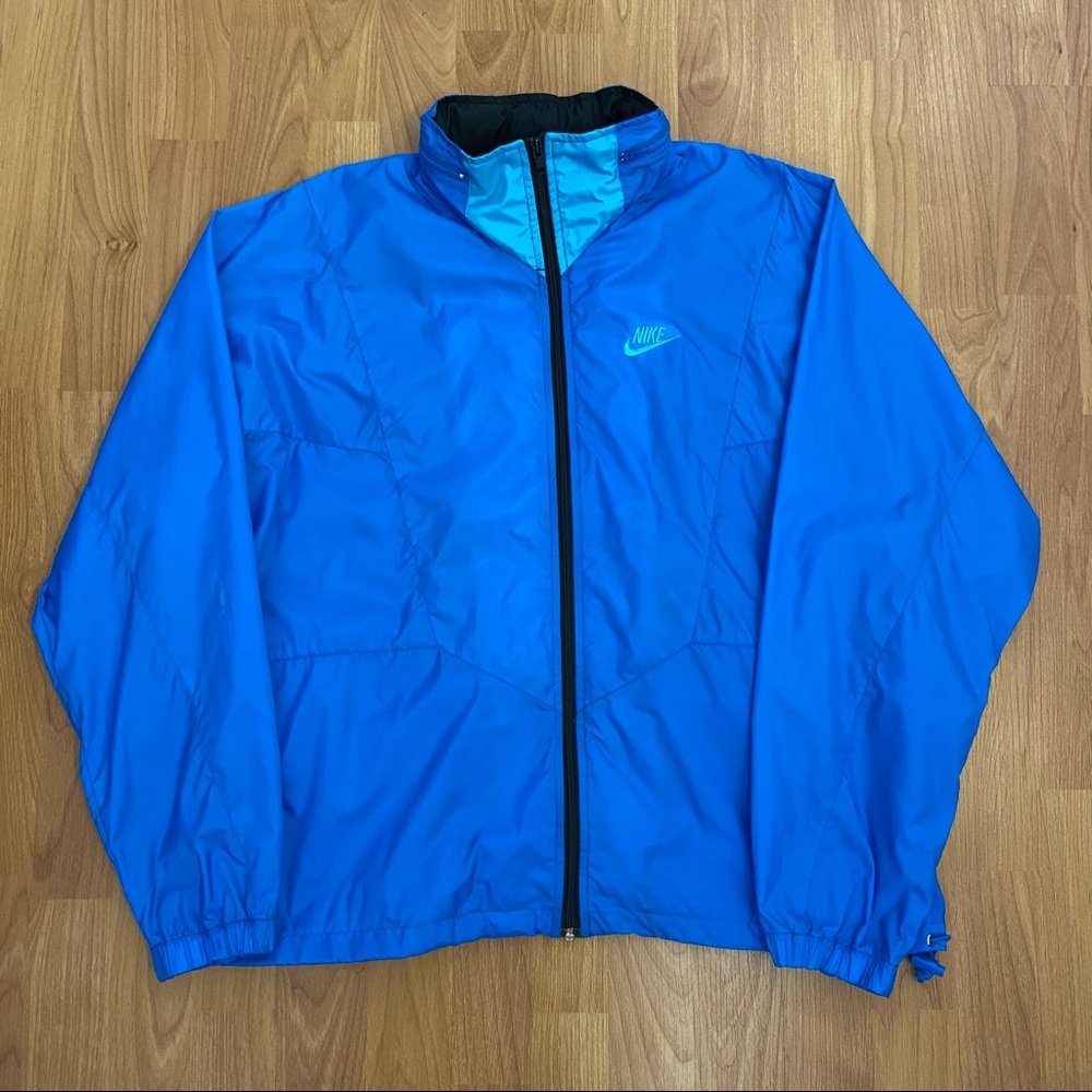 Nike Logo Vintage 80s Convertible Hood Windbreaker Jacket Men’s Large